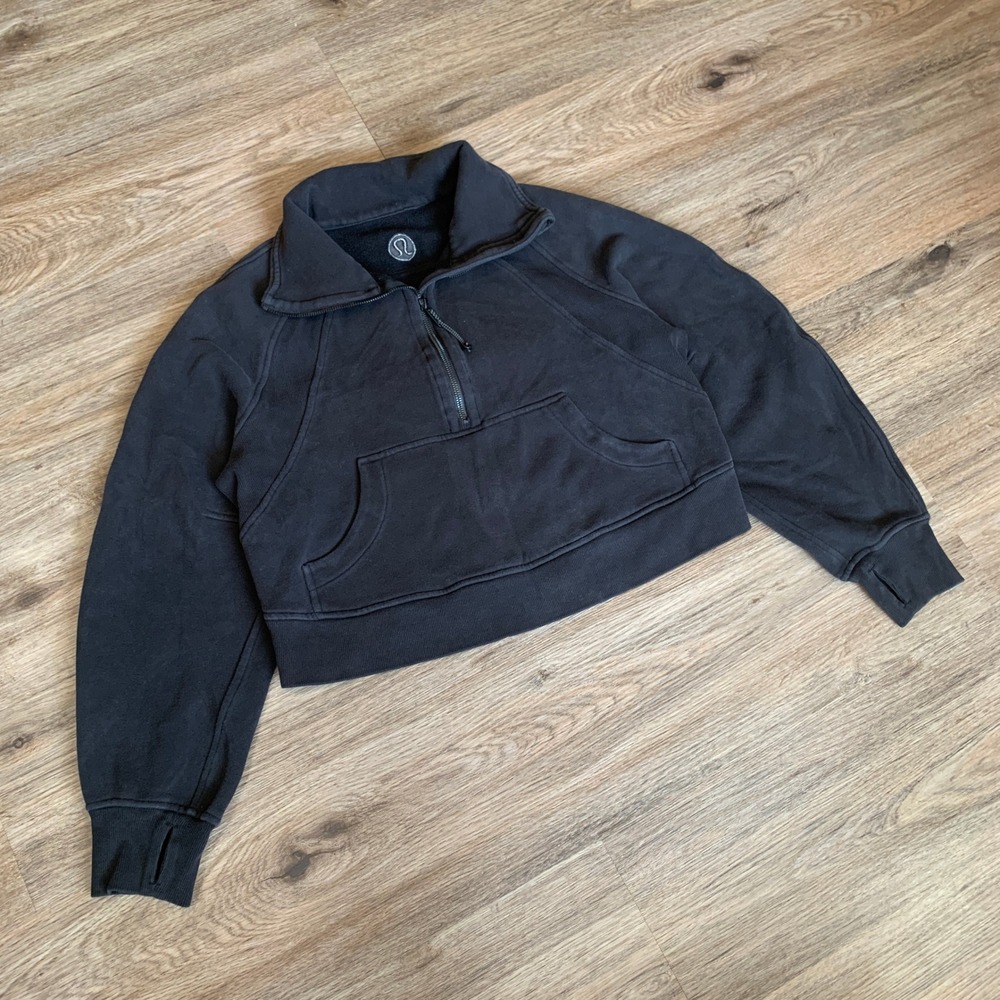 Lululemon Scuba Oversized Half-Zip Sweatshirt in Black - Fits Small